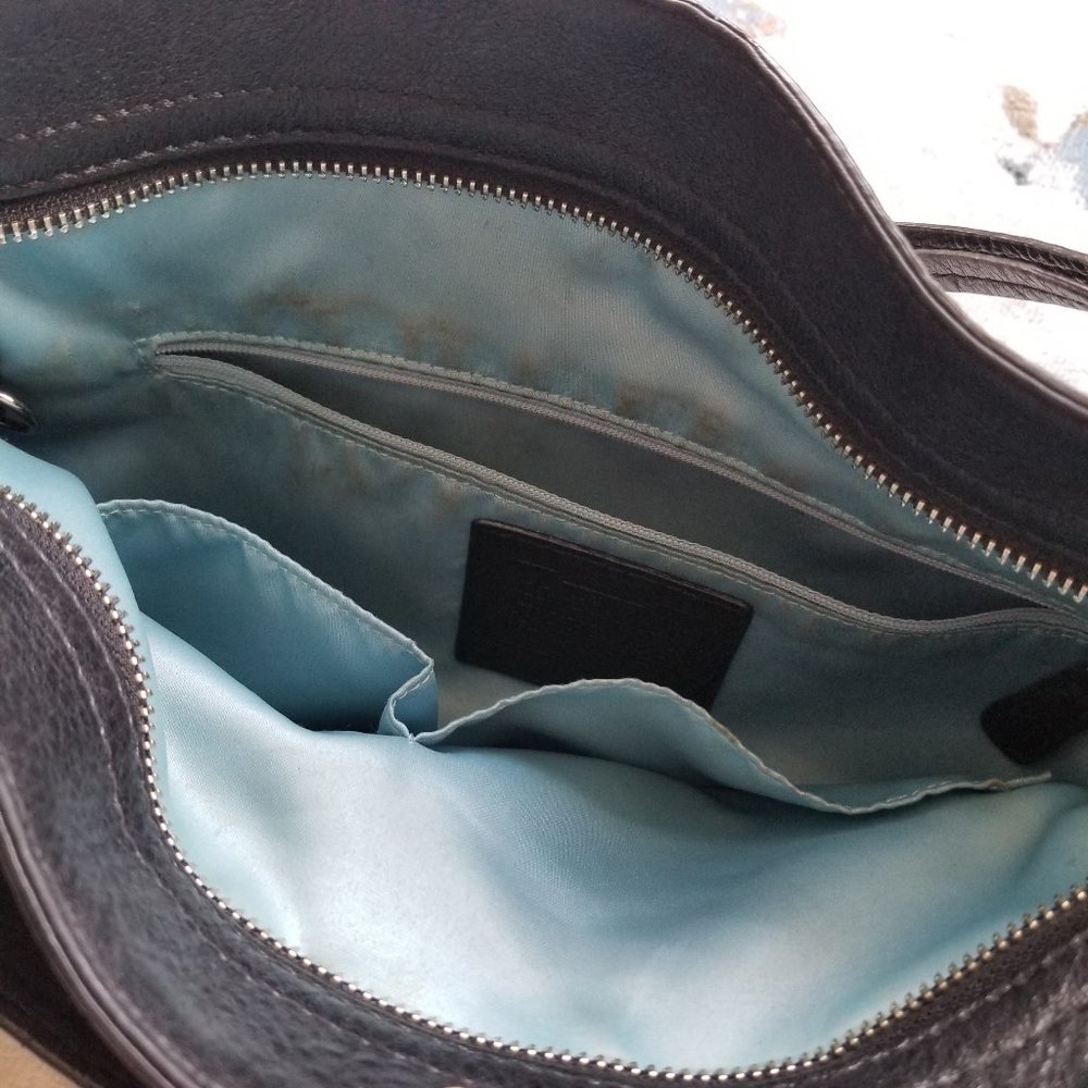 COACH Grey and black monogrammed hobo bag - Picture 4 of 8